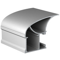 Профиль вертик. алюм. Асимметрич. Лагуна Серебро ( 5.4 х 1,0 ) АВД-0502