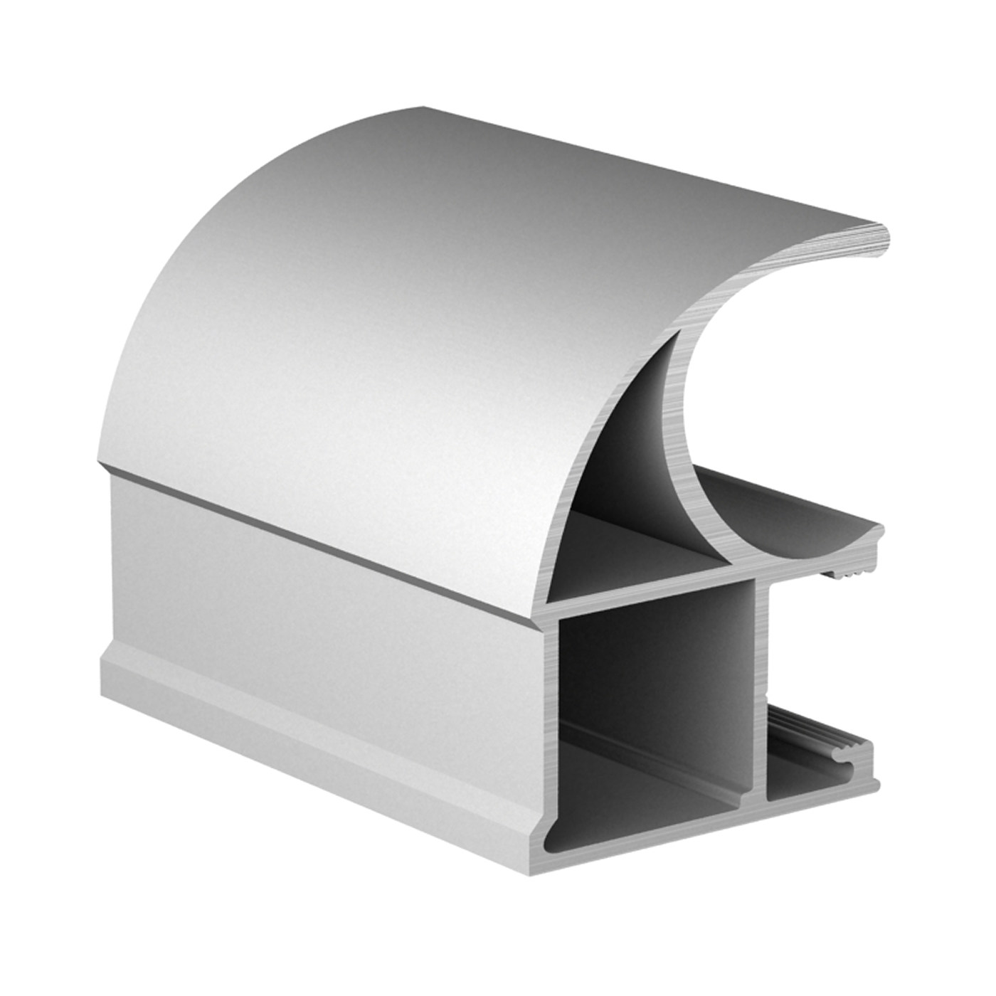 Профиль вертик. алюм. Асимметрич. С-образн. Серебро ( 4.8 х 1,0 ) АВД-0527