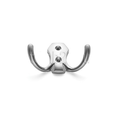 Крючок 2-х рожковый K2313CrM 46х30мм хром матовый