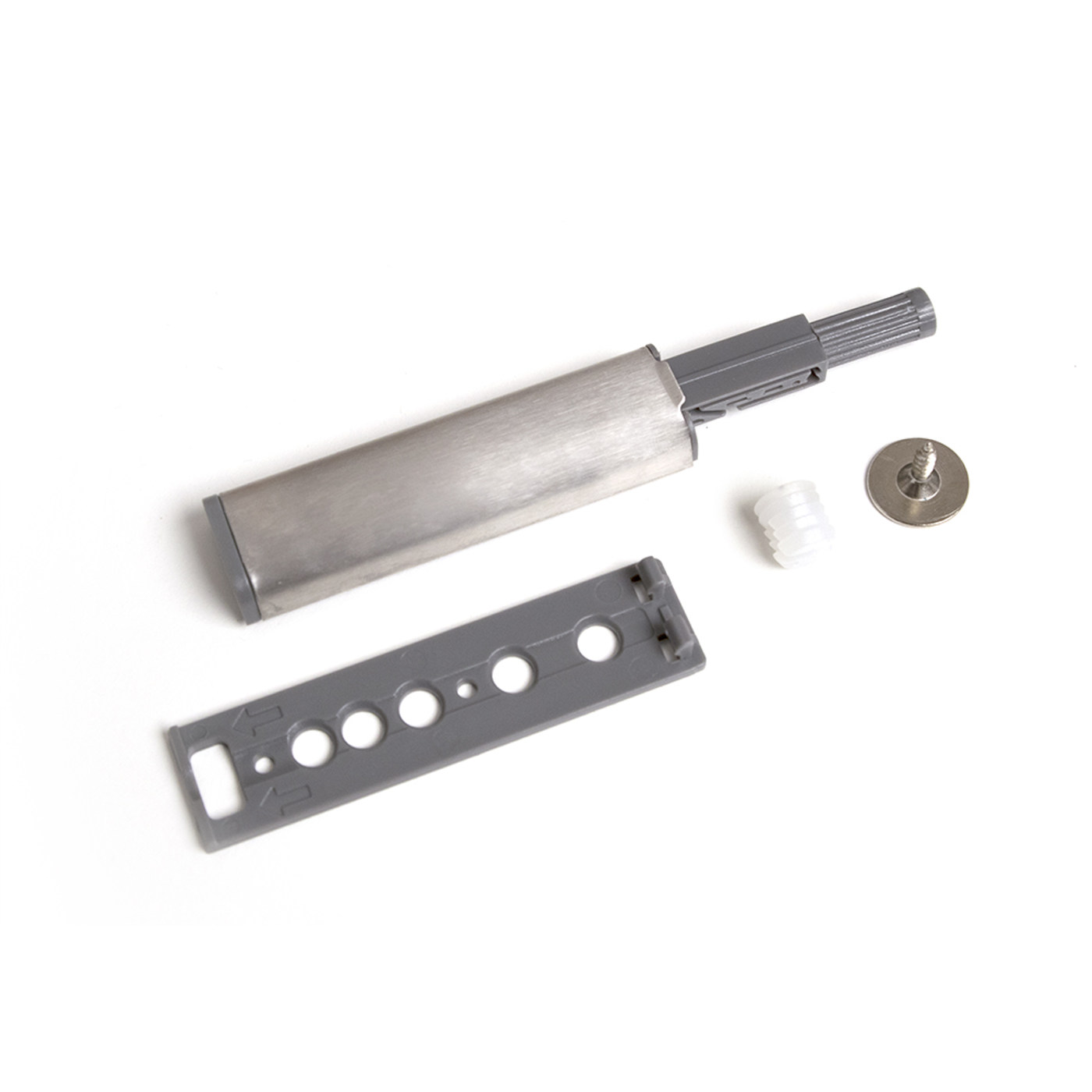 Толкатель накладной JET  201 PUSH OPEN с Магнитом.Пластик+Нерж.сталь.Ответ.часть  PTC201T.003SS