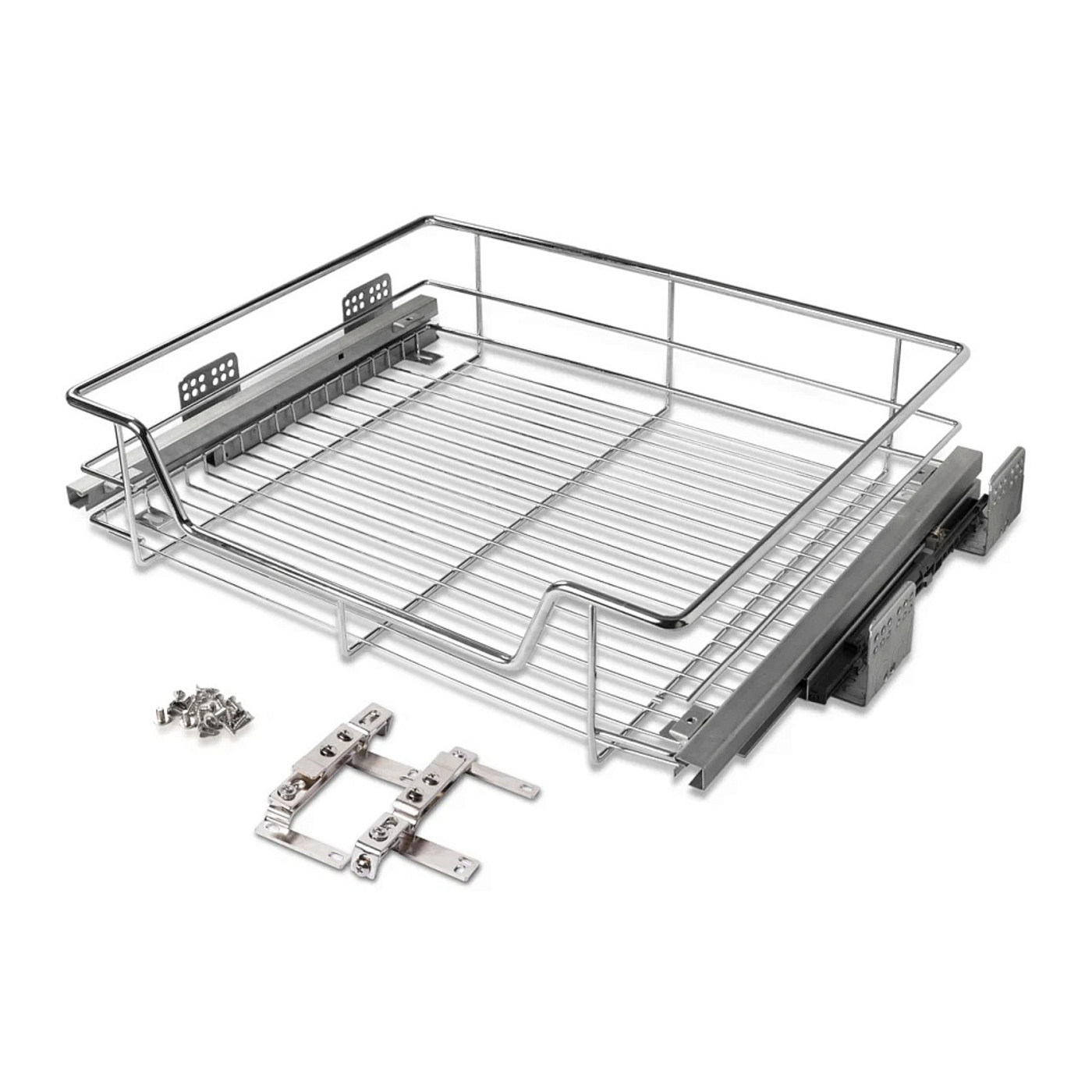 Корзина в нижнюю базу 600 мм плавное закрывание, комплект хром JET