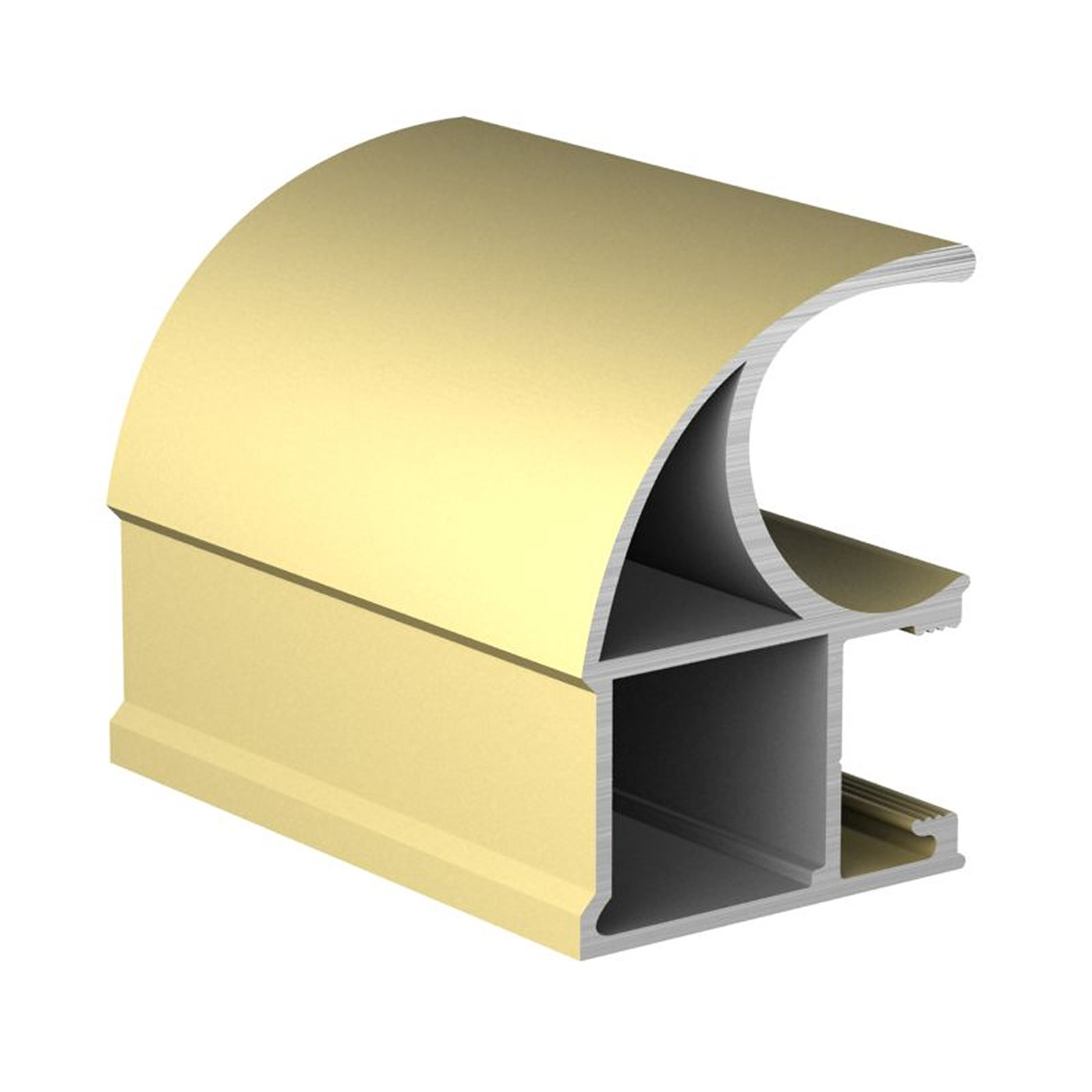 Профиль вертик. алюм. Асимметрич. С-образн. Золото ( 5.4 х 1,0 ) АВД-0527