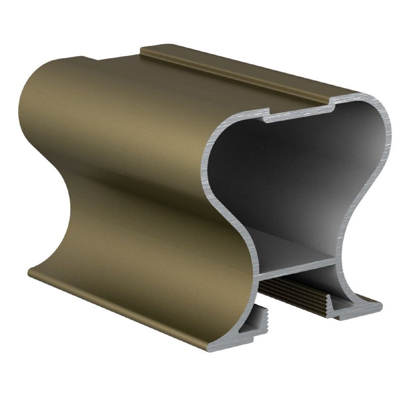 Профиль вертик. алюм. Симметрич. Н-образн. Шампань 5,4 АВД-0501