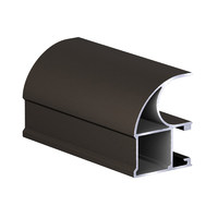 Профиль вертик. алюм. Асимметрич. С-образн. Коньяк ( 5.4 х 0,9 ) АВД-0564