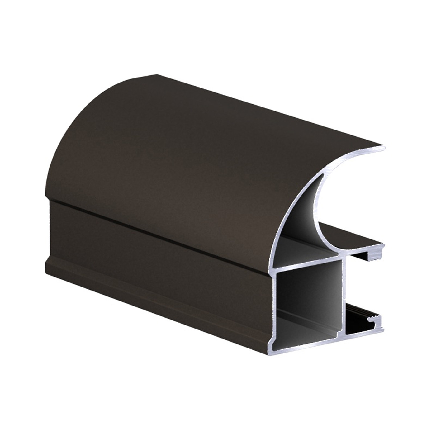 Профиль вертик. алюм. Асимметрич. С-образн. Коньяк 4,8 АВД-0564