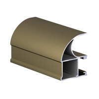 Профиль вертик. алюм. Асимметрич. С-образн. Шампань 4,8  АВД-0564