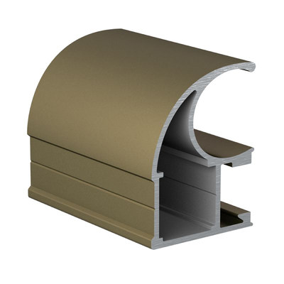 Профиль вертик. алюм. Асимметрич. С-образн. Шампань ( 5.4 х 1,0) АВД-0506