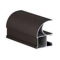 Профиль вертик. алюм. Асимметрич. С-образн. Коньяк 4,8 АВД-0578