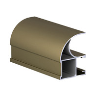 Профиль вертик. алюм. Асимметрич. С-образн. Шампань 5,4 АВД-0578