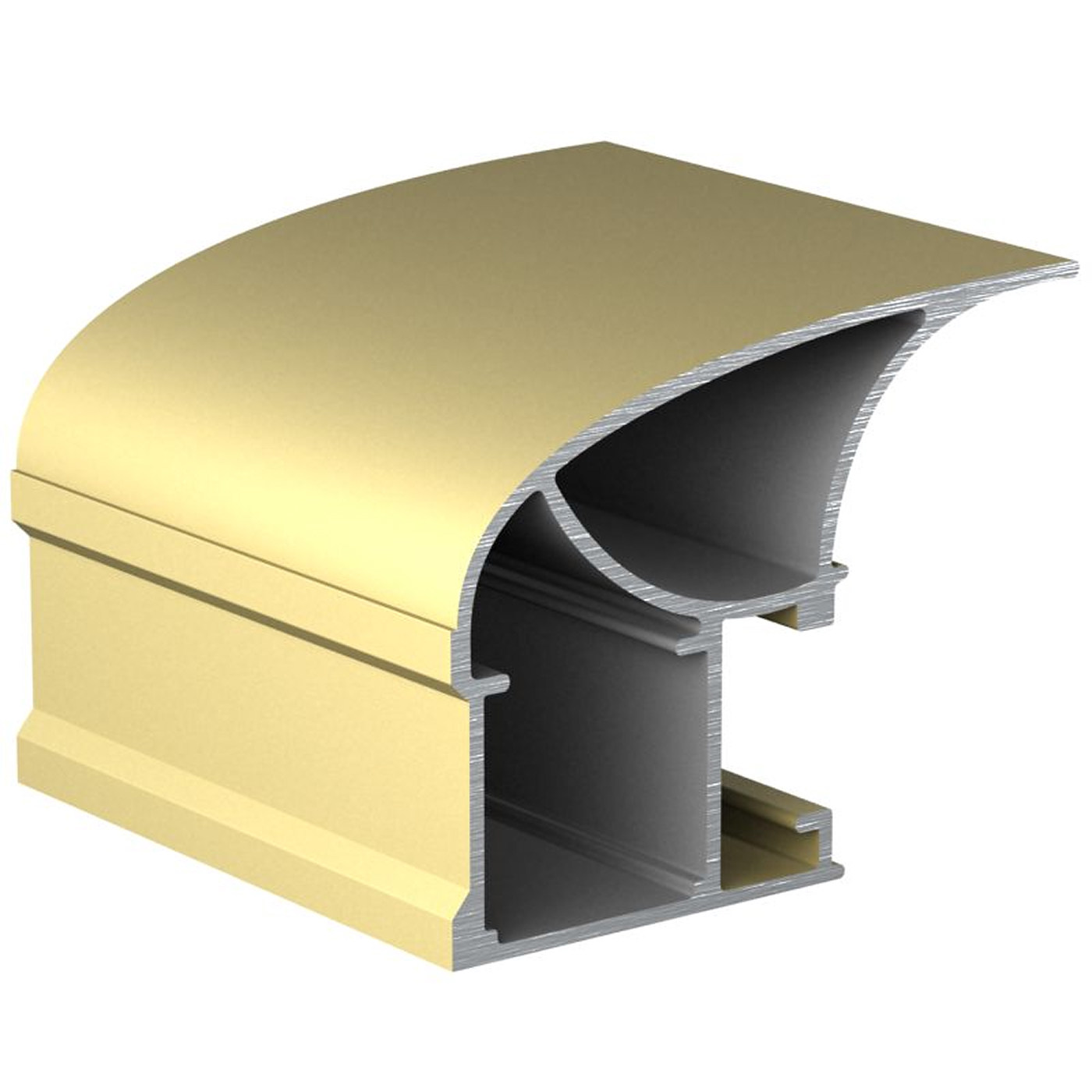 Профиль вертик. алюм. Асимметрич. Лагуна Золото ( 5.4 х 1,0 ) АВД-0502