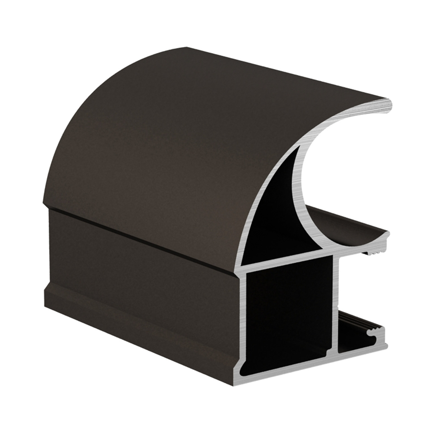 Профиль вертик. алюм. Асимметрич. С-образн. Коньяк ( 4.8 х 1,0 ) АВД-0527