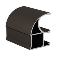 Профиль вертик. алюм. Асимметрич. С-образн. Коньяк ( 4.8 х 1,0 ) АВД-0527