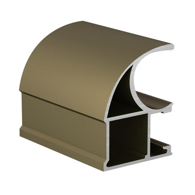 Профиль вертик. алюм. Асимметрич. С-образн. Шампань ( 4.8 х 1,0 ) АВД-0527