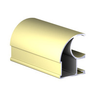 Профиль вертик. алюм. Асимметрич. С-образн. Золото ( 5.4 ) АВД-0583