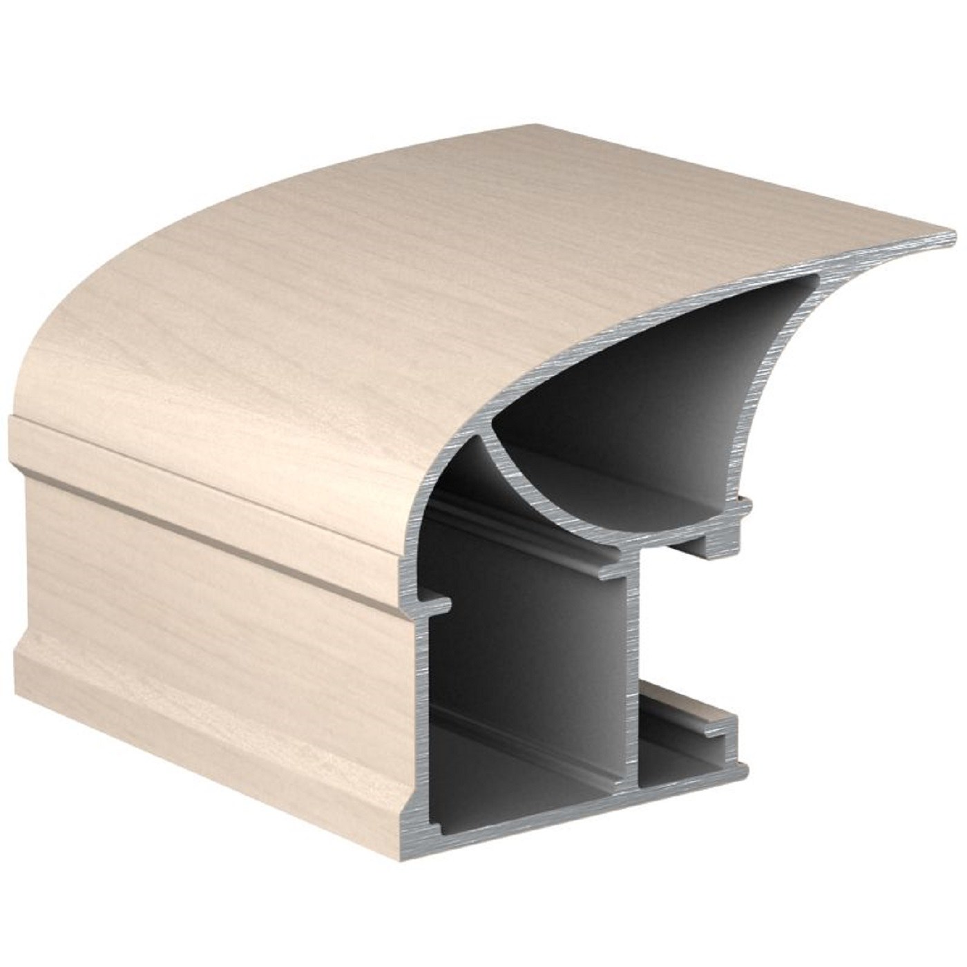 Профиль Дуб светлый вертикальный асимметричный облегченный 5,4