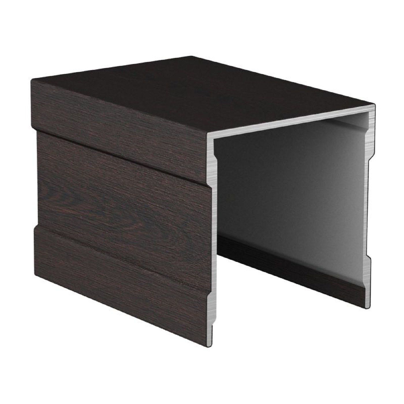 Профиль Венге темный направляющая верхняя одинарная 6,0