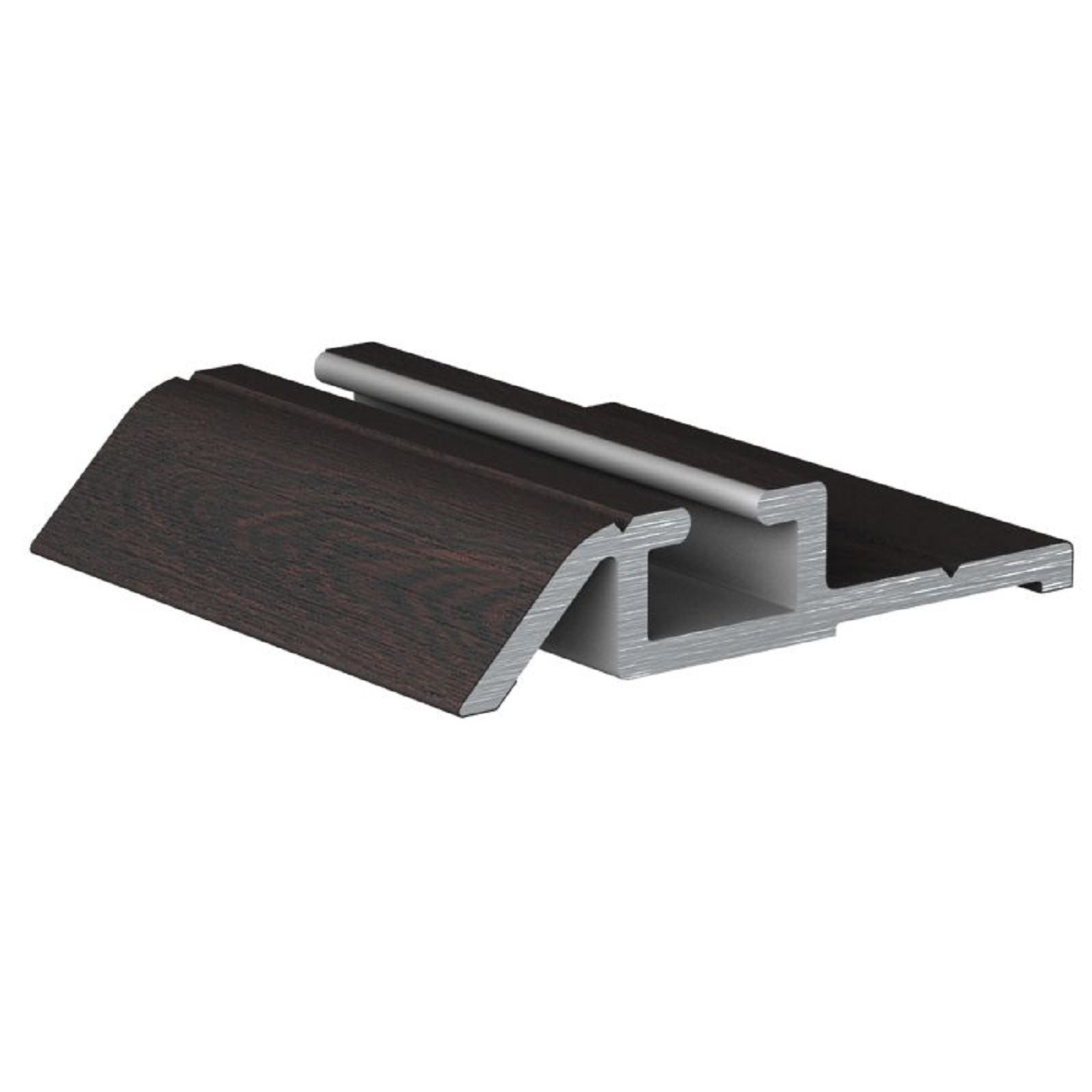 Профиль Венге темный направляющая нижняя одинарная 6,0