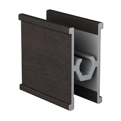 Профиль Венге темный Разделительный под винт 6,0 (ПРВ)