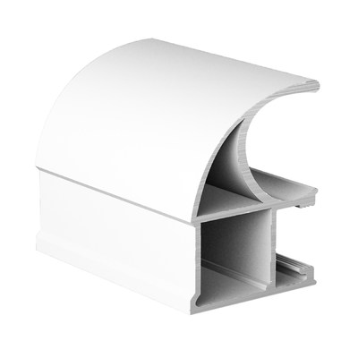 Профиль вертик. алюм. Асимметрич. RAL 9016 БЕЛЫЙ МУАР  ( 5.4 )АВД-0527