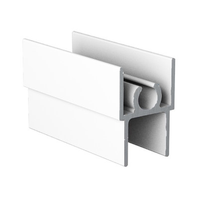 Профиль горизонт. верхний (верхняя рамка) RAL9016 БЕЛЫЙ МУАР (6,0)АВД-0607