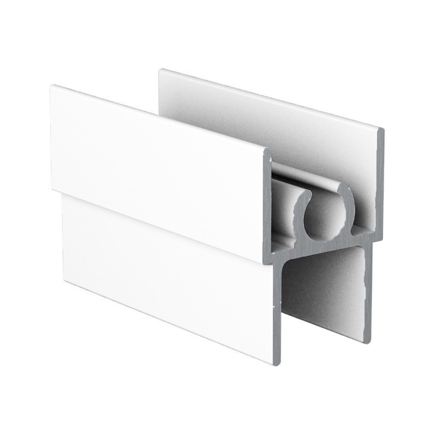 Профиль горизонт. верхний (верхняя рамка) RAL9016 БЕЛЫЙ МУАР (6,0)АВД-0607