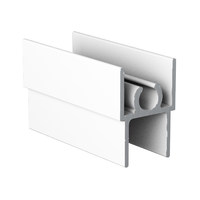 Профиль горизонт. верхний (верхняя рамка) RAL9016 БЕЛЫЙ МУАР (6,0)АВД-0607