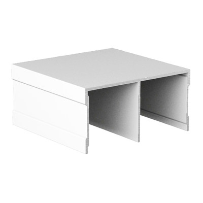 Направляющая верхняя двойная RAL 9016 БЕЛЫЙ МУАР (6,0) АВД-0702