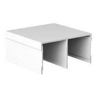 Направляющая верхняя двойная RAL 9016 БЕЛЫЙ МУАР (6,0) АВД-0702