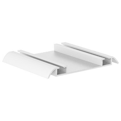 Направляющая нижняя двойная RAL 9016 БЕЛЫЙ МУАР (6,0) АВД-0711