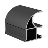 Профиль вертик. алюм. Асимметрич. RAL 9005 ЧЕРНЫЙ МУАР  ( 5.4 )АВД-0527