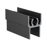 Профиль горизонт. верхний (верхняя рамка) RAL9005 ЧЕРНЫЙ МУАР (6,0)АВД-0607