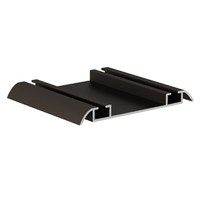 Направляющая нижняя двойная RAL 9005 ЧЕРНЫЙ МУАР (6,0) АВД-0711