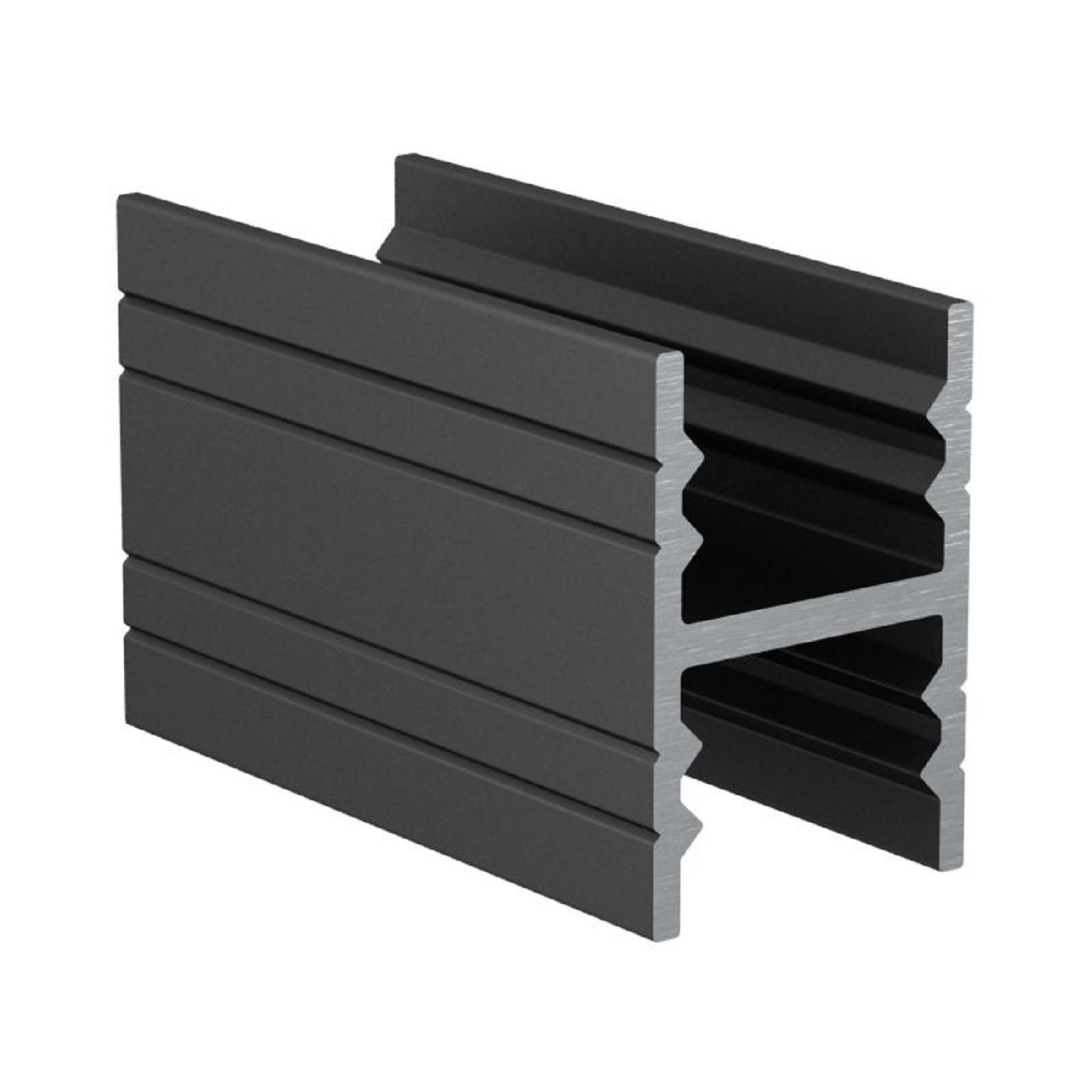 Рамка средняя без самореза ( разделительная) RAL 9005ЧЕРНЫЙ МУАР 6,0 АВД-0800