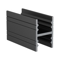 Рамка средняя без самореза ( разделительная) RAL 9005ЧЕРНЫЙ МУАР 6,0 АВД-0800