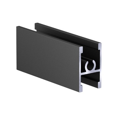 Рамка средняя с саморезом ( разделительная) RAL 9005 ЧЕРНЫЙ МУАР 6,0 АВД-0831