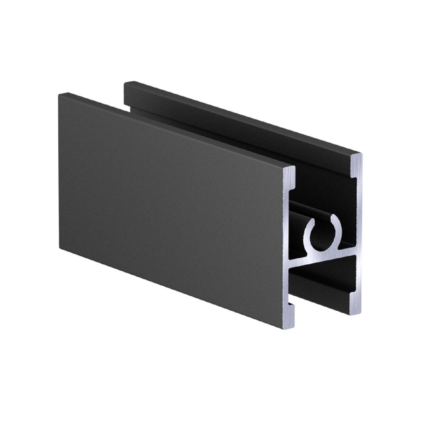 Рамка средняя с саморезом ( разделительная) RAL 9005 ЧЕРНЫЙ МУАР 6,0 АВД-0831