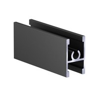 Рамка средняя с саморезом ( разделительная) RAL 9005 ЧЕРНЫЙ МУАР 6,0 АВД-0831