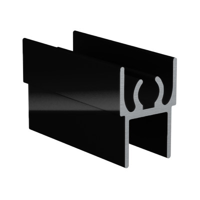Профиль горизонт. верхний (верхняя рамка) RAL9005 ЧЕРНЫЙ глянец(6,0)АВД-0607