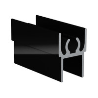 Профиль горизонт. верхний (верхняя рамка) RAL9005 ЧЕРНЫЙ глянец(6,0)АВД-0607