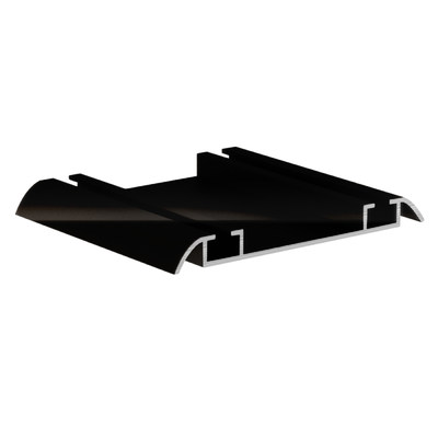 Направляющая нижняя двойная RAL 9005 ЧЕРНЫЙ глянец(6,0) АВД-0711