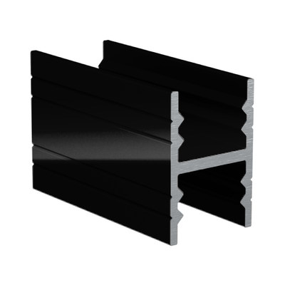 Рамка средняя без самореза ( разделительная) RAL 9005ЧЕРНЫЙ глянец 6,0 АВД-0800