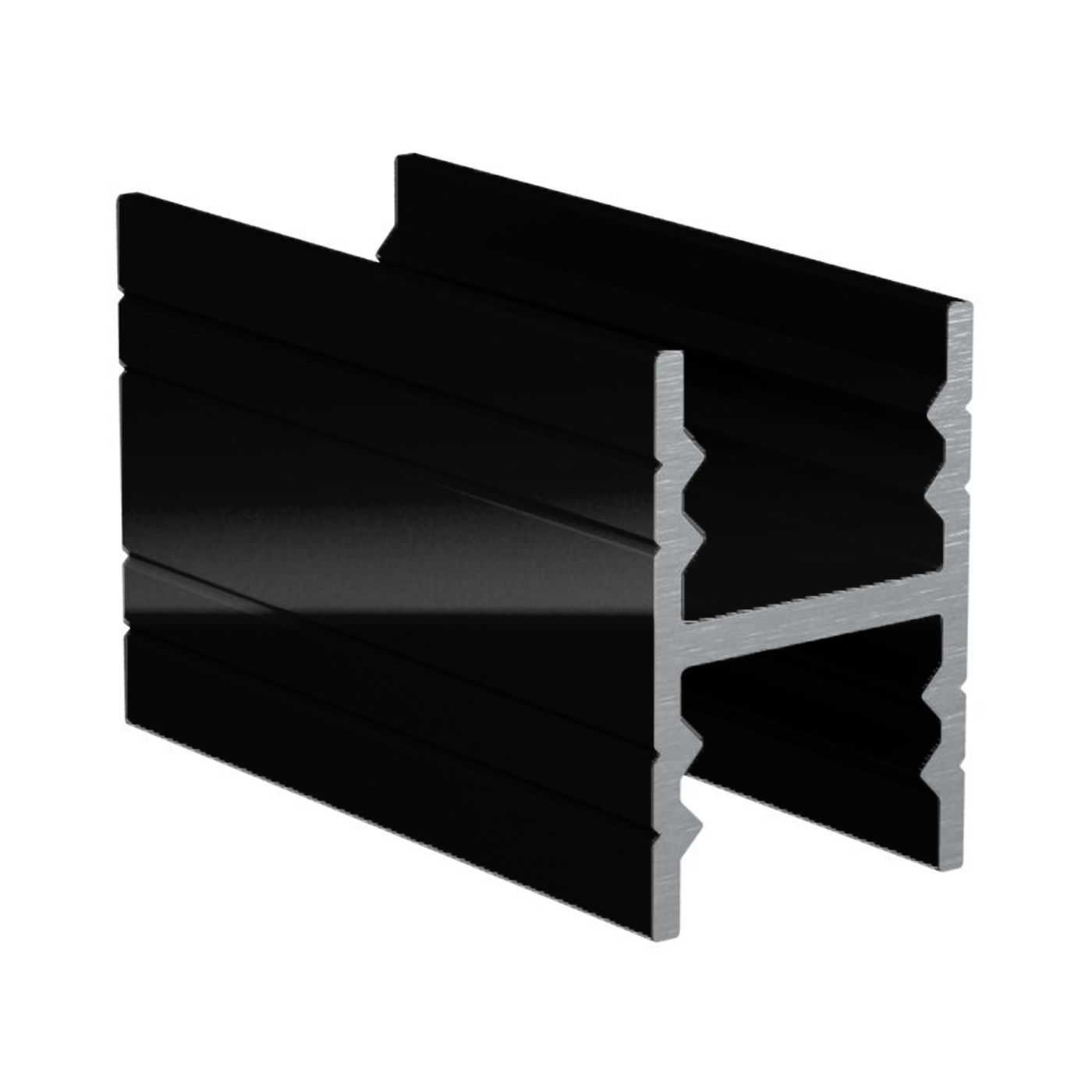 Рамка средняя без самореза ( разделительная) RAL 9005ЧЕРНЫЙ глянец 6,0 АВД-0800