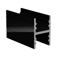 Рамка средняя без самореза ( разделительная) RAL 9005ЧЕРНЫЙ глянец 6,0 АВД-0800