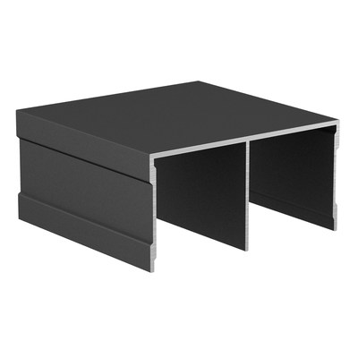 Направляющая верхняя двойная RAL 9005 ЧЕРНЫЙ матовый (6,0) АВД-0702