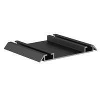 Направляющая нижняя двойная RAL 9005 ЧЕРНЫЙ матовый (6,0) АВД-0713