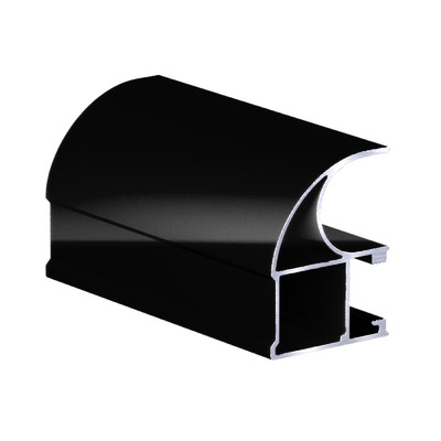 Профиль вертик. алюм. Асимметрич. RAL 9005 Slim ЧЕРНЫЙ глянец  ( 5.4 ) АВД-0564