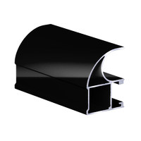 Профиль вертик. алюм. Асимметрич. RAL 9005 Slim ЧЕРНЫЙ глянец  ( 5.4 ) АВД-0564