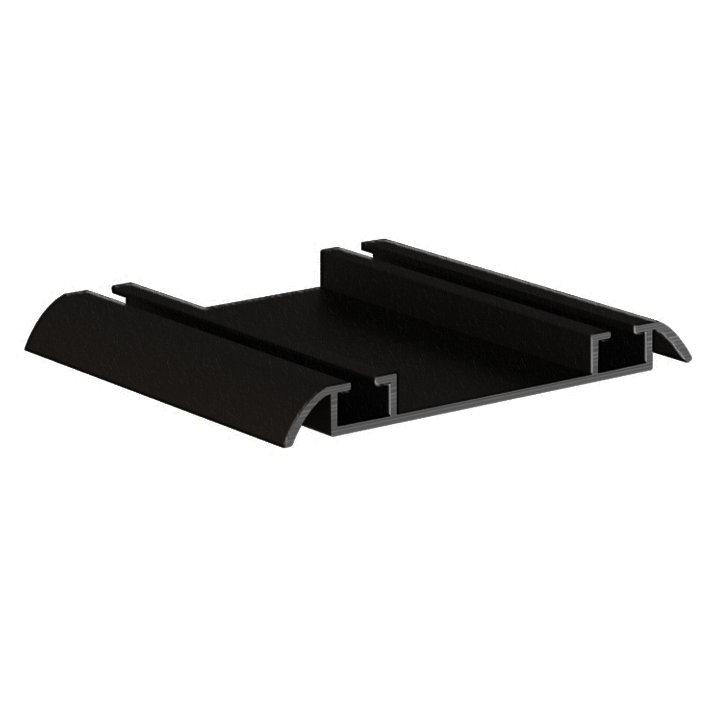 Направляющая нижняя двойная RAL 9005 ЧЕРНЫЙ МУАР (6,0) АВД-0711