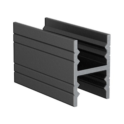 Рамка средняя без самореза ( разделительная) RAL 9005ЧЕРНЫЙ МУАР 6,0 АВД-0800