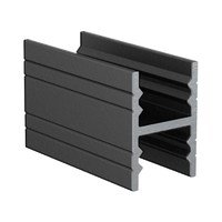 Рамка средняя без самореза ( разделительная) RAL 9005ЧЕРНЫЙ МУАР 6,0 АВД-0800